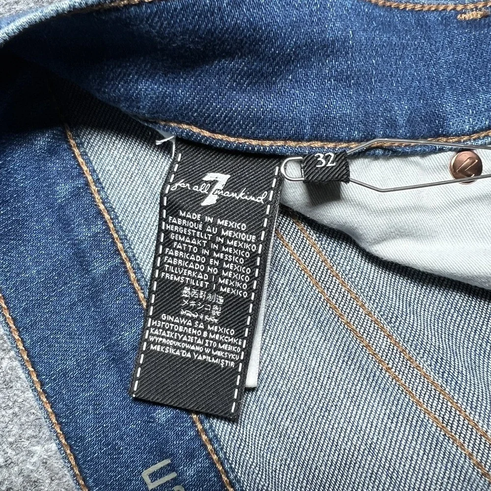 7 For All Mankind Jeans Men 32x33 Blue Adrien Series 7 Med Wash Denim Straight